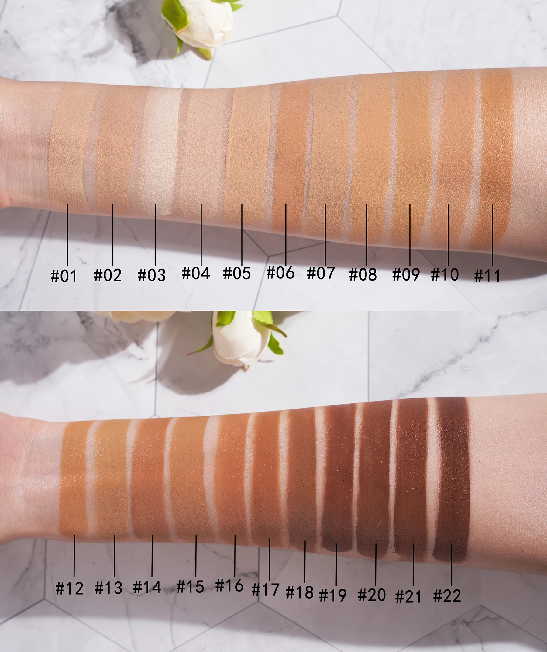 Оптовая продажа, водостойкая Жидкая основа для макияжа для черной кожи с логотипом на заказ