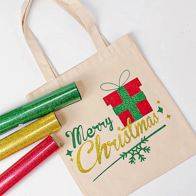 Free sample in stock design press iron on htv pu vynil rolls glitter heat transfer vinyl sheet for cricut clothing logo