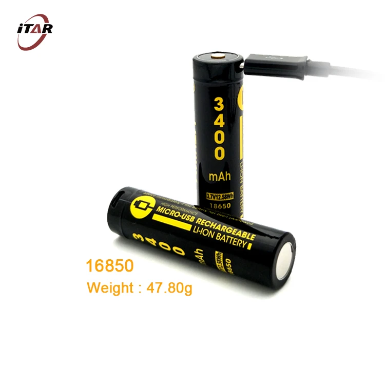 lithium battery rechargeable ICR 18650 3.7V 3200mAh 3400mAh 3500mAh 3800mAh USB charging battery cell