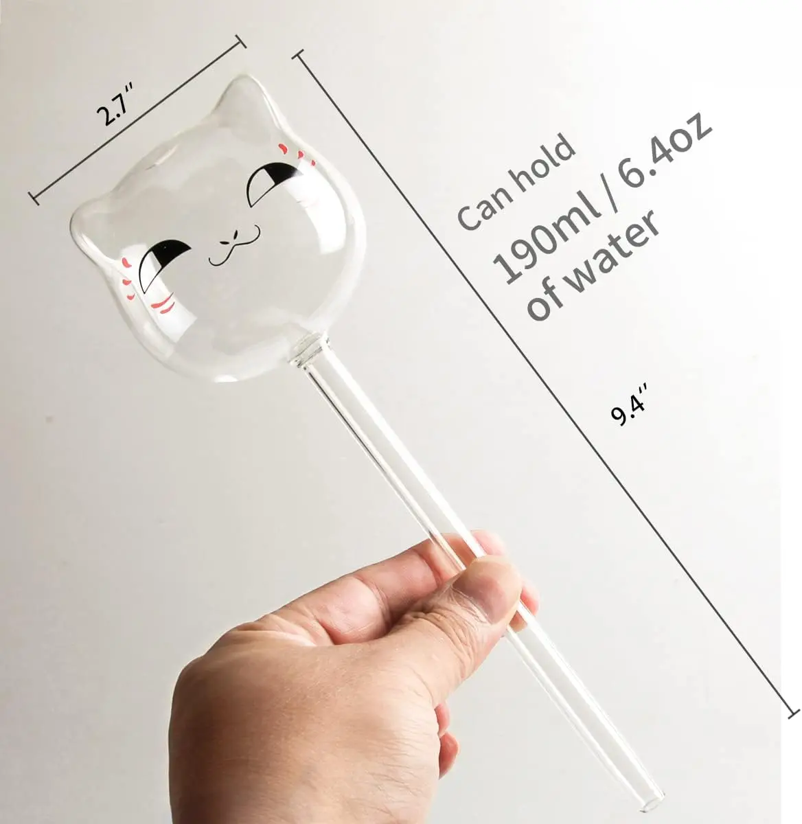 Plant Watering Globes Glass Self Watering Globes, Hand Blown Clear Plant Watering Devices for Vacation, Birthday Gifts for Women