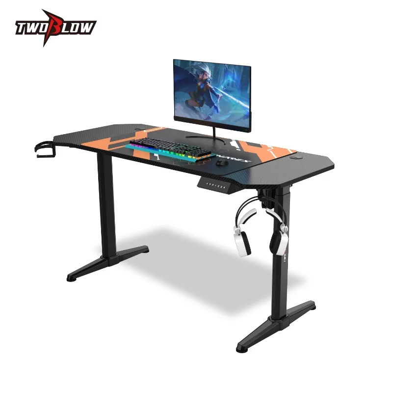 Bedroom High Tech L Shaped Customizes Competitive Computer Table Gamer Study Gaming Desk for Home Office