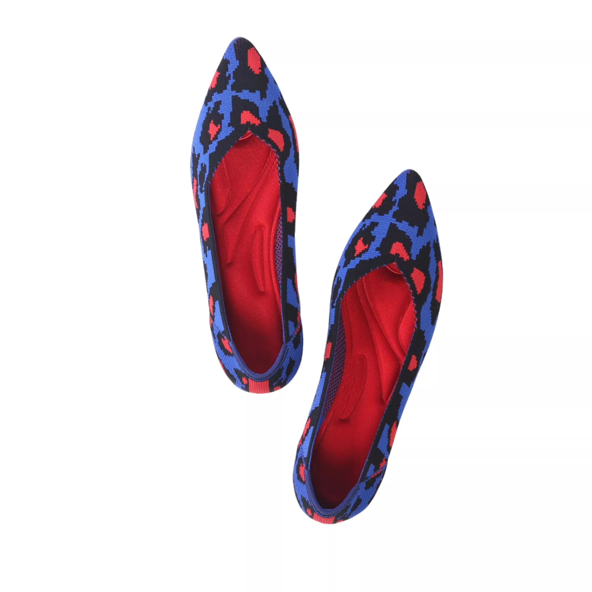 Daily Wear Summer Four Season Flying Knit Flat Pumps Pointed Shoes For