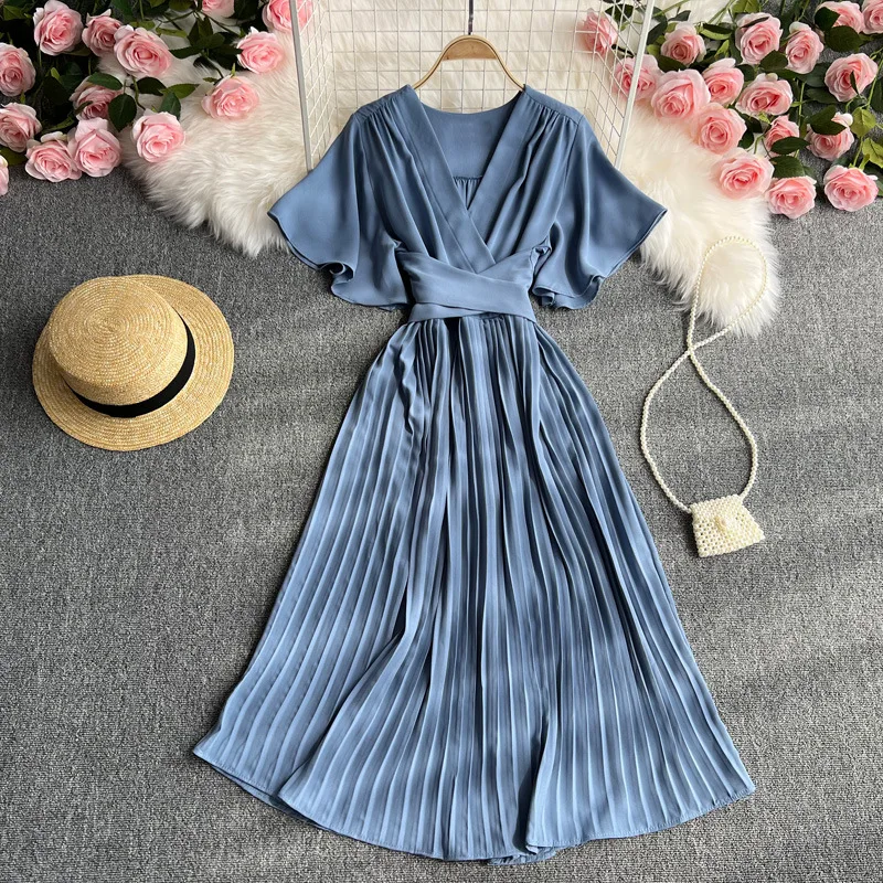 Elegant Retro Print Shirt Dress Autumn Winter New French Skirts Long Sleeve Casual Women Dresses With Wide Belt