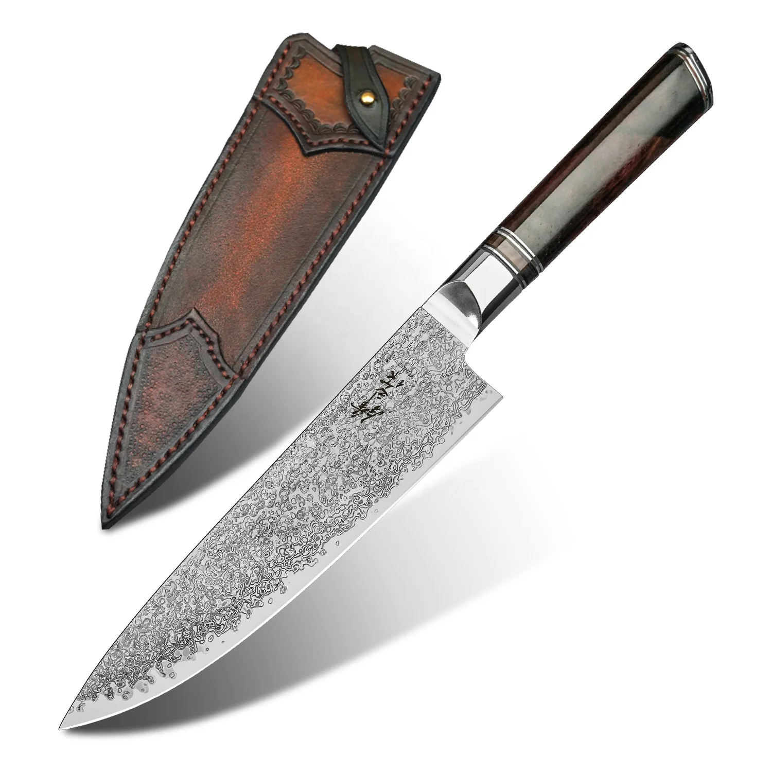 High Hardness Butcher Forging Wood Handle Damascus steel 7.5 inch kitchen Chef Knife