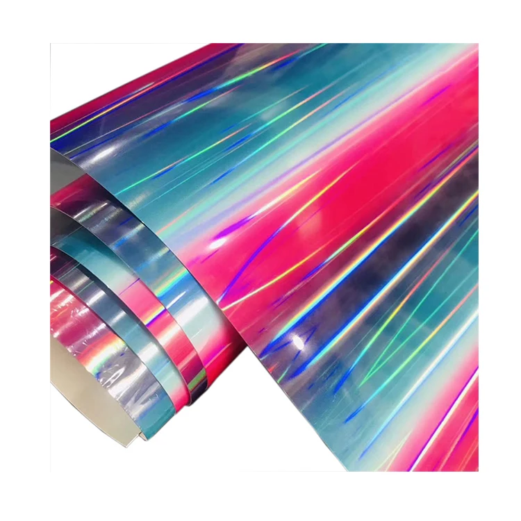 Beautiful design laser  rainbow pattern holographic packaging Iridescent TPU Opaque Soft film