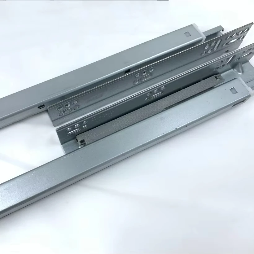 FOSHAN Furniture Soft Closing Hidden Drawer Slide 3 Sections Under-Mount Drawer Slide with Buffer