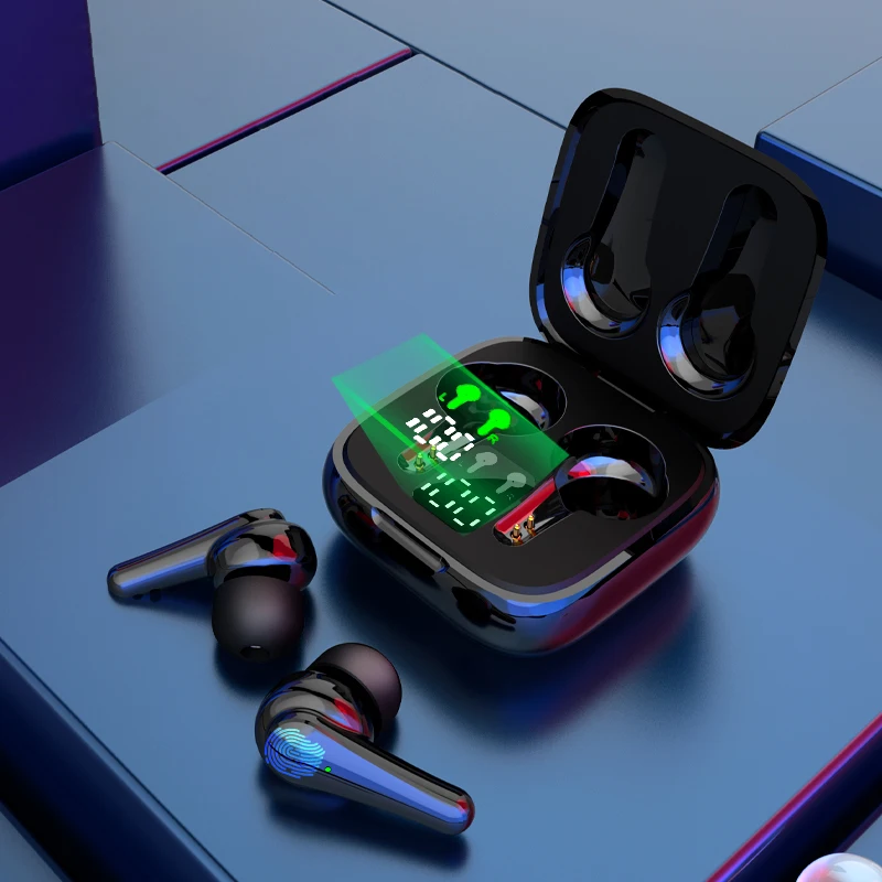 J Series J6 LED Digital Display Headset Headphone wireless In-ear Headphones Noise Cancelling gaming earphones