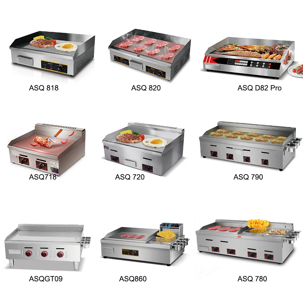 Hot Sale Manufacturer Commercial  Stainless Steel Professional Flat Electric Griddle for sale