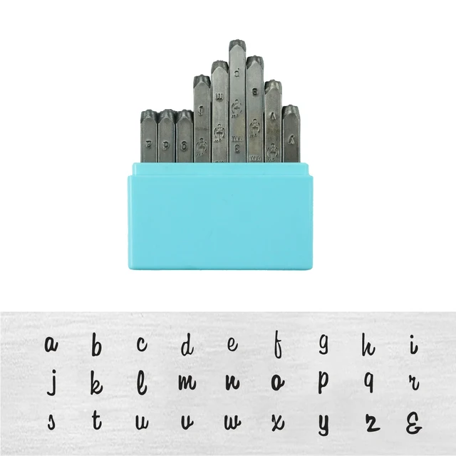 3mm Metal Stamps Steel Die Metal Stamping Kit Number Letter Alphabet Metal Stamping Tools for Jewelry Gold Leather LOGO Stamps