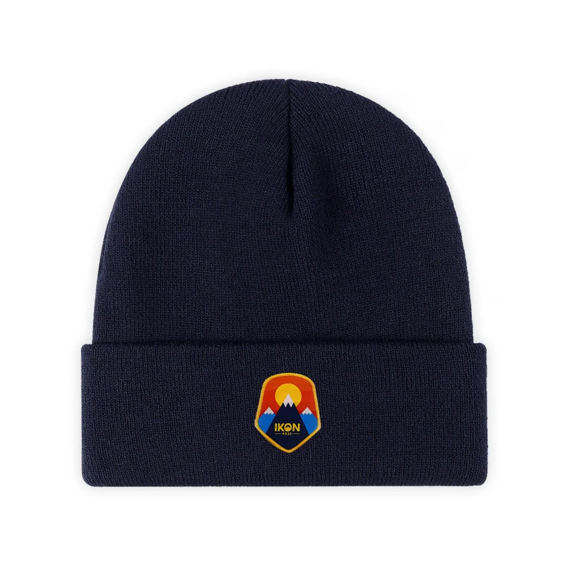 Custom Logo All Over Print Designer Unisex Graphic Jacquard Mohair Knit Winter Beanie Hats