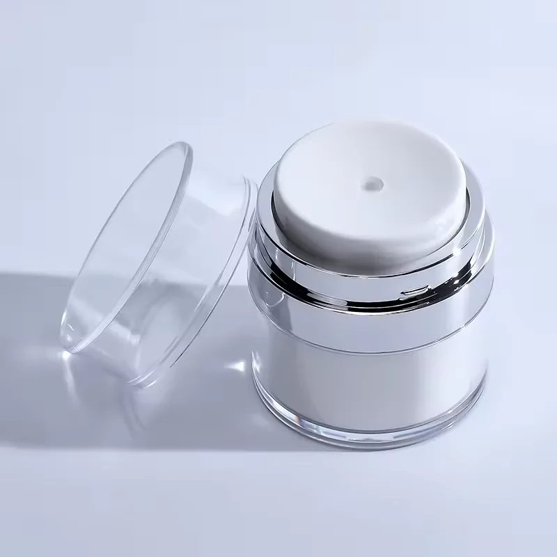 15ml 30ml 50ml 100ml Double wall AS plastic cosmetic skincare face cream lotion airless cream jar
