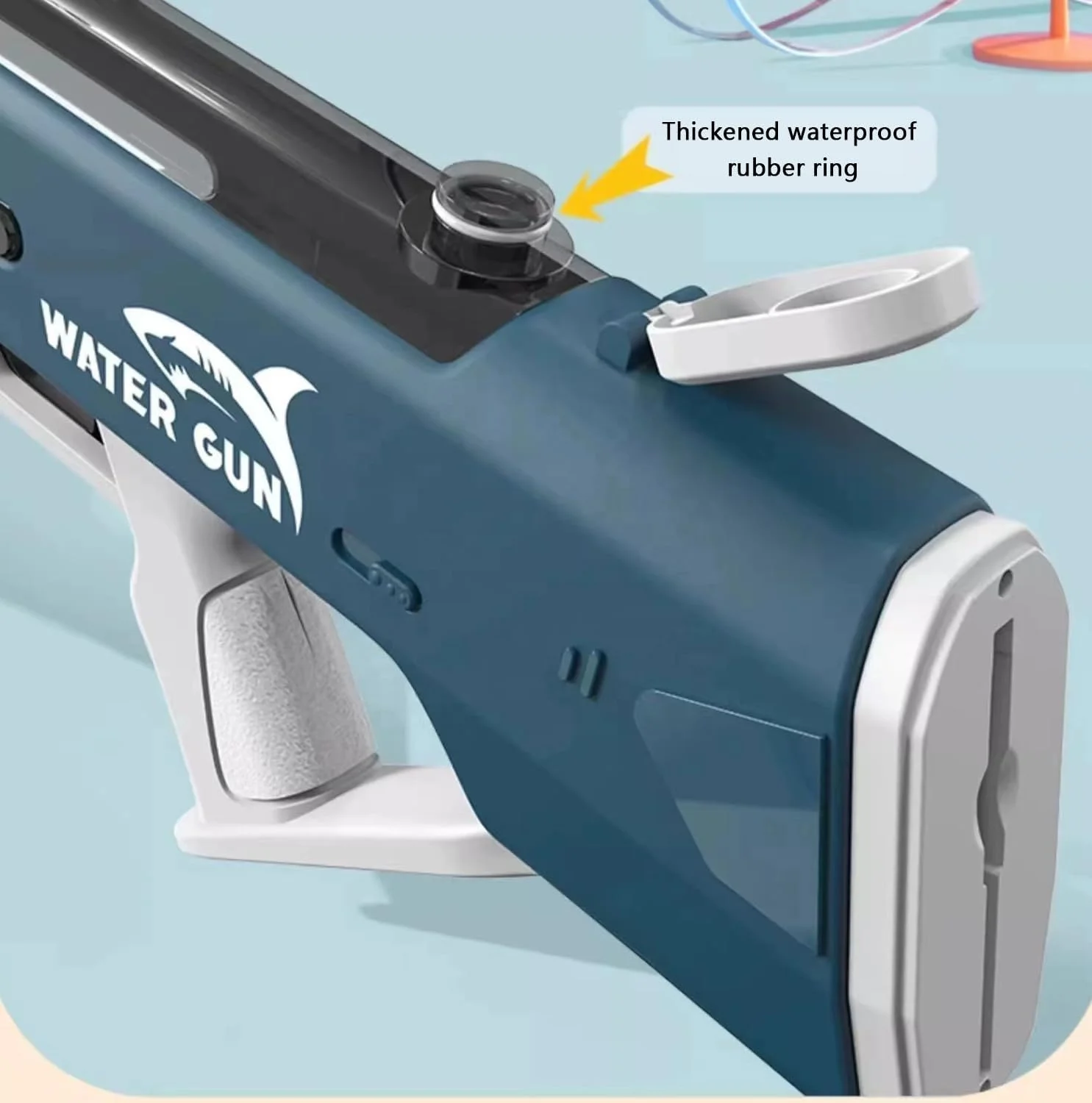 62CM Waterproof Automatic Water Absorption Electric Water Gun,Manual Auto 2 Mode Water Pistol,Continuous10 Meter Range water gun