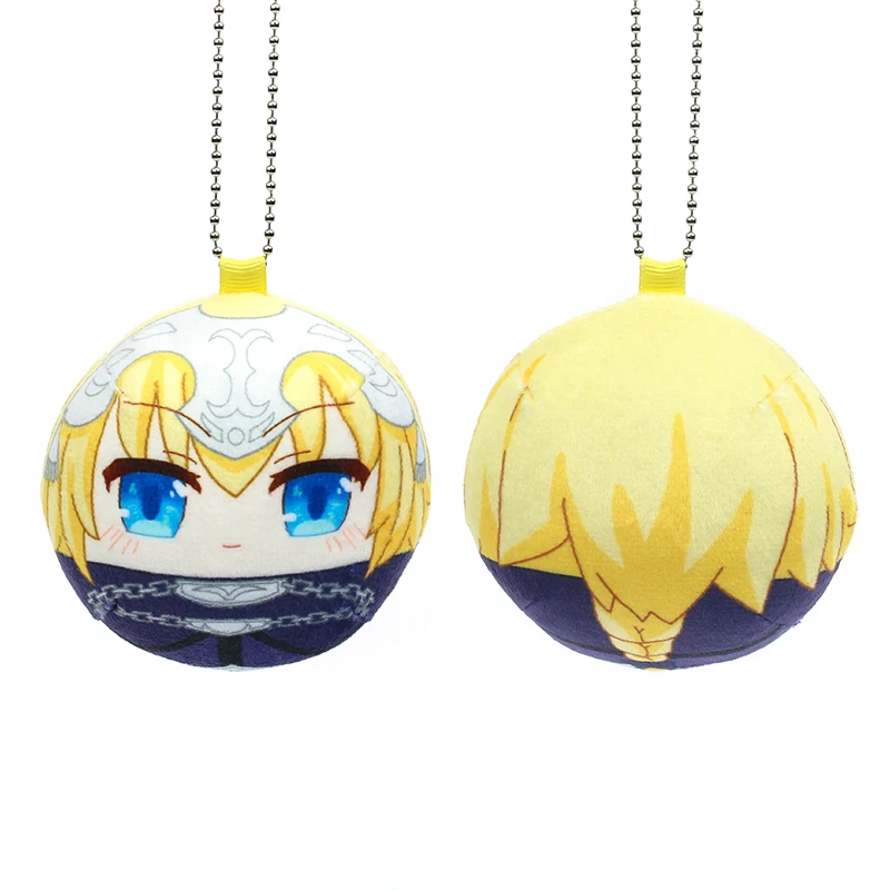 Cartoon anime character customized VOGRACE round shape manjuu hot sale PP cotton ball beads short plush pillow keychain  no MOQ