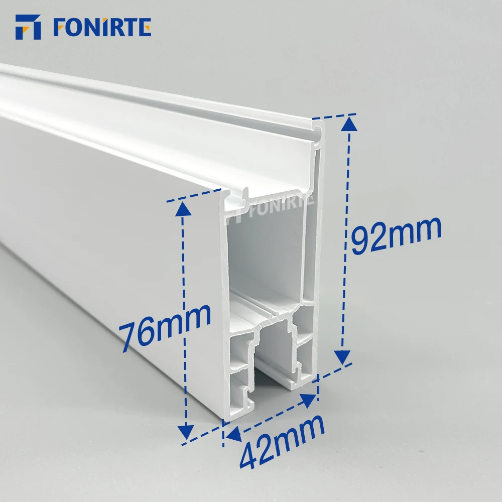 3 Track Upvc Profiles Plastic Door and Window for White Extrusion UPVC Doors & Windows Frame Customized FONIRTE,FONIRTE