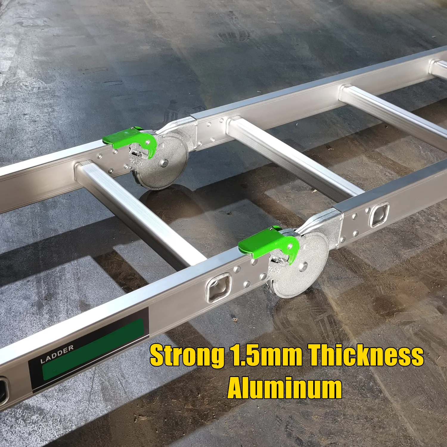 (Promotion) Foldable & Portable Aluminum Articulated Ladder 4*3 Steps 3.5m Length Stair Ladder