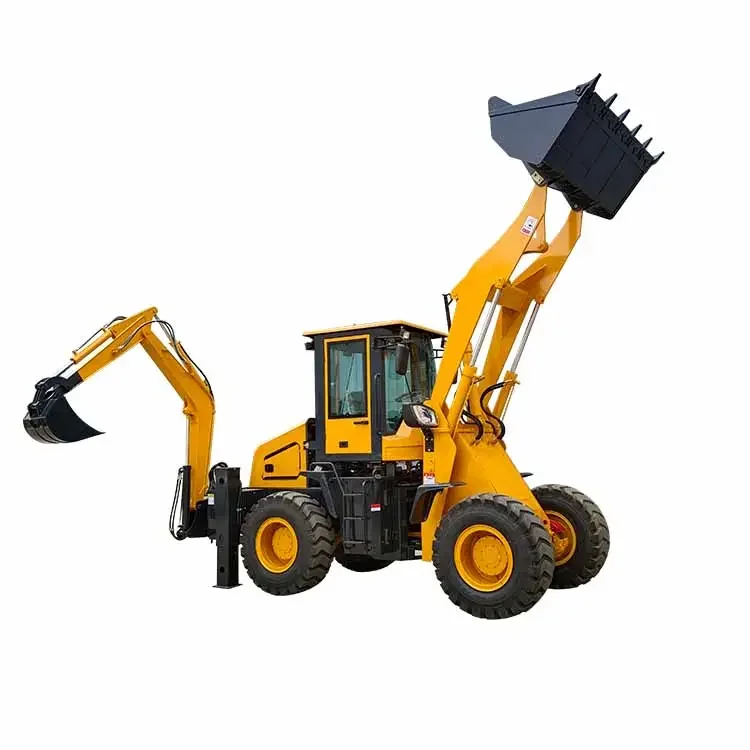 Backhoe China Wheel Mini Excavator Backhoe Loader 4x4 Wheel Drive wheel loader for construction