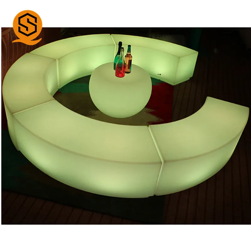 Factory Price Hot Selling Glowing Restaurant Led Bar Counter For Sale Outdoor Led Plastic Bar Counter