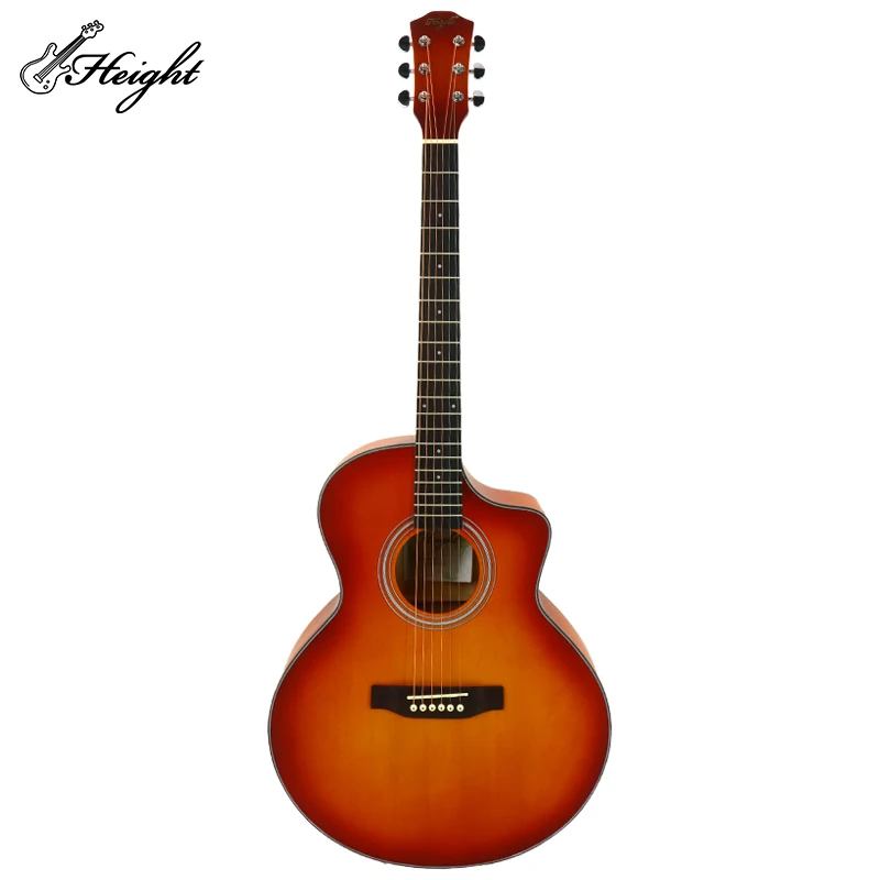 Acoustic Guitar Guitarra Bass Wood Folk Guitar High-Quality Custom Cutaway Flamenco Guitar 40 inch