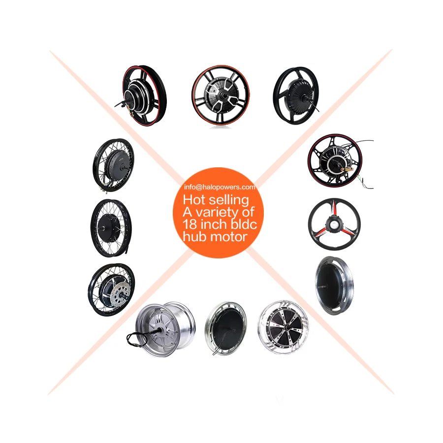 Dc Brushless Bldc Hub Motor 18 Inch High Speed Wheel Electric Bike Motorcycle Scooter Ebike Kit with Drum/disc Brake