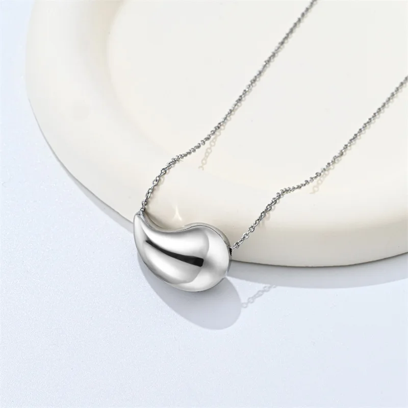 Wholesale Stainless Steel 18K Gold Drop Pendant Necklace Earrings Bangle Set Statement Hypoallergenic Jewelry Set For Women Gift