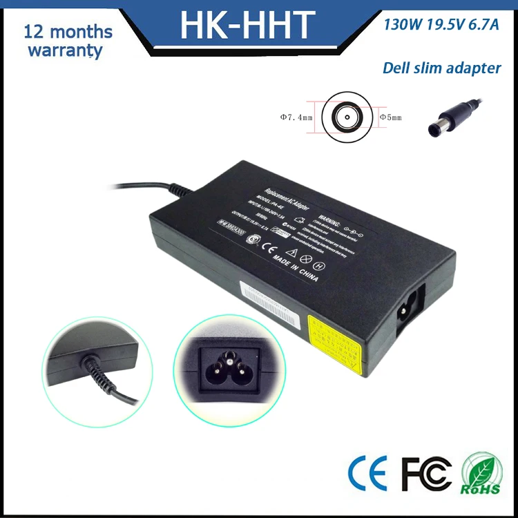 Original Laptop Adapter for 130W 19.5V 6.7A 7.4*5.0mm dell slim adapter