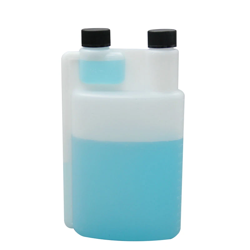 Герметичность 32 унции HDPE натуральный цвет двухгорловой Бутылочки для розлива с детской крышкой