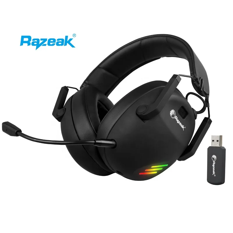 NEW Fashion BT Wireless Headset Noise Cancellation Long Lasting Battery LED Light Comfortable Memory Foam Gaming Headphones