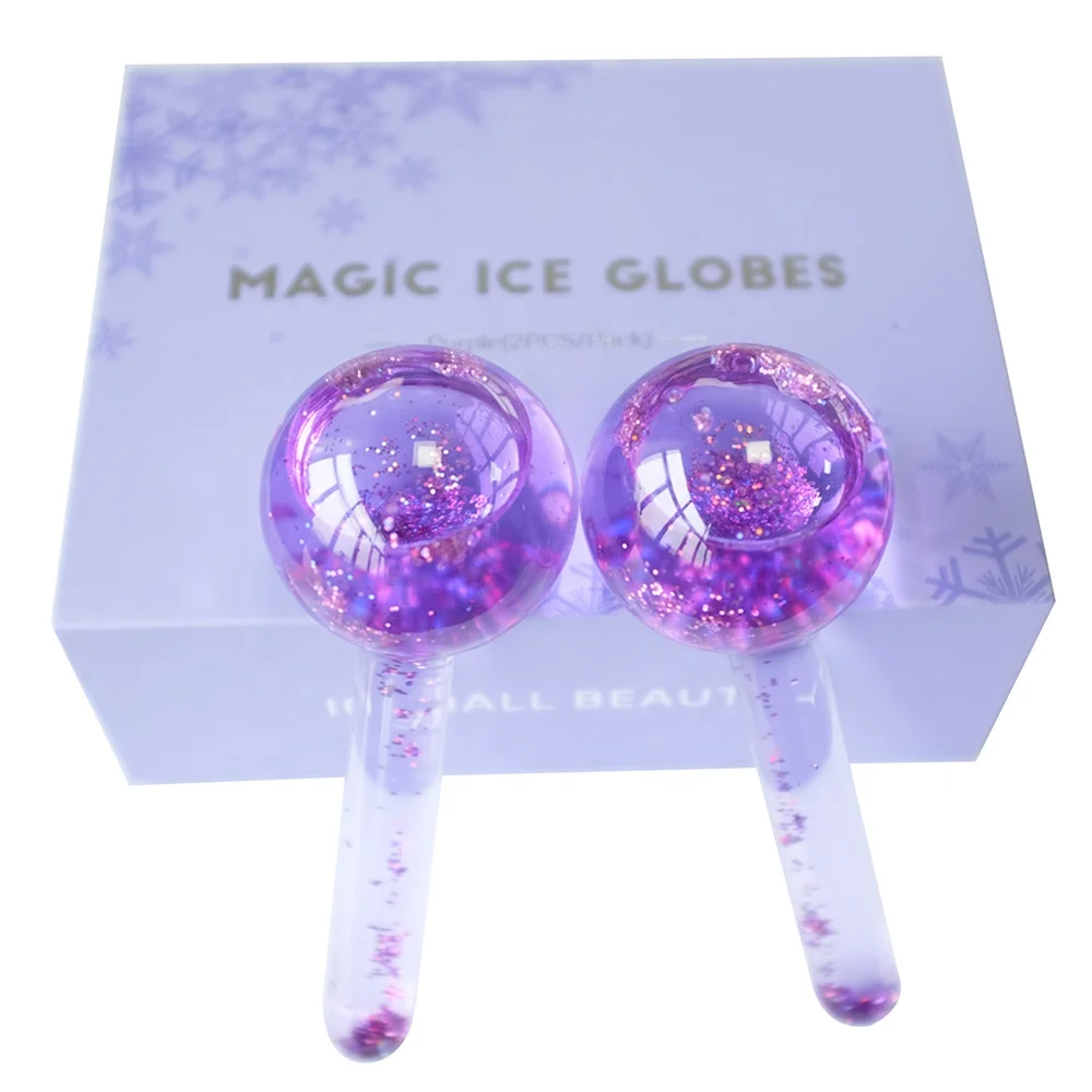 Ice Globes Face Roller Massager Cooling Cryo Facial Eye Puffiness Relief Tighten Skin Care Tools