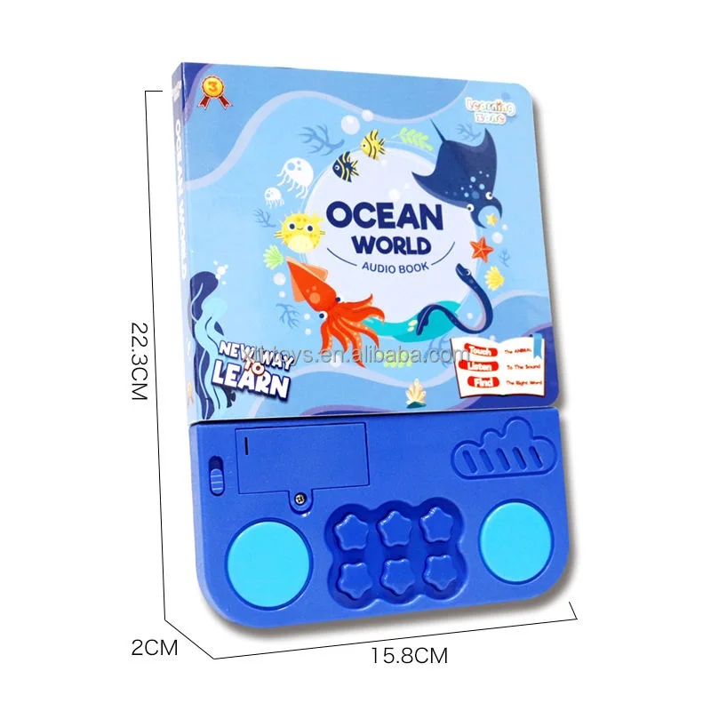 New Arrival Toys Kids Educational Learning Montessori Toy English Sea Animals Point Reading Touch & Teach Machine Baby Toy 0-3