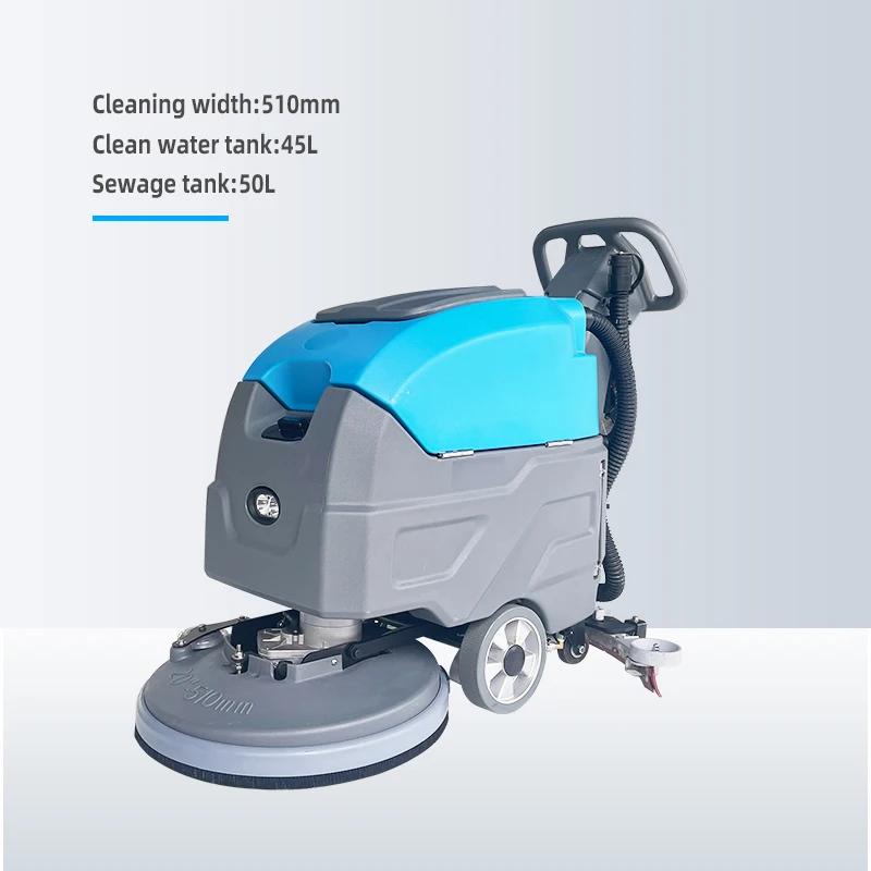 Easy to operate auto floor cleaner electric compact floor scrubber with brushes for concrete hard floor cleaning