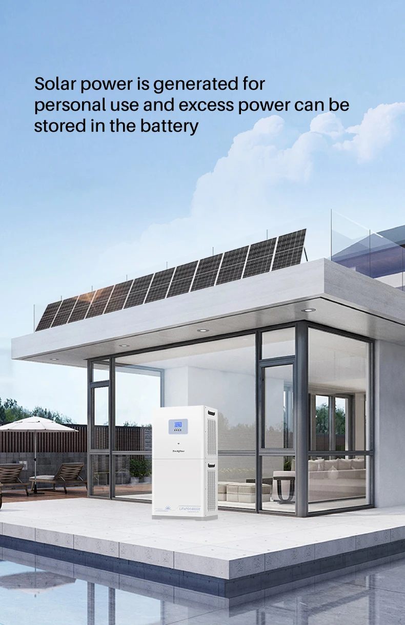 Techfine 5kWh all in one 5.5KW hybrid solar inverter LFP battery pack 5500wh container energy storage system
