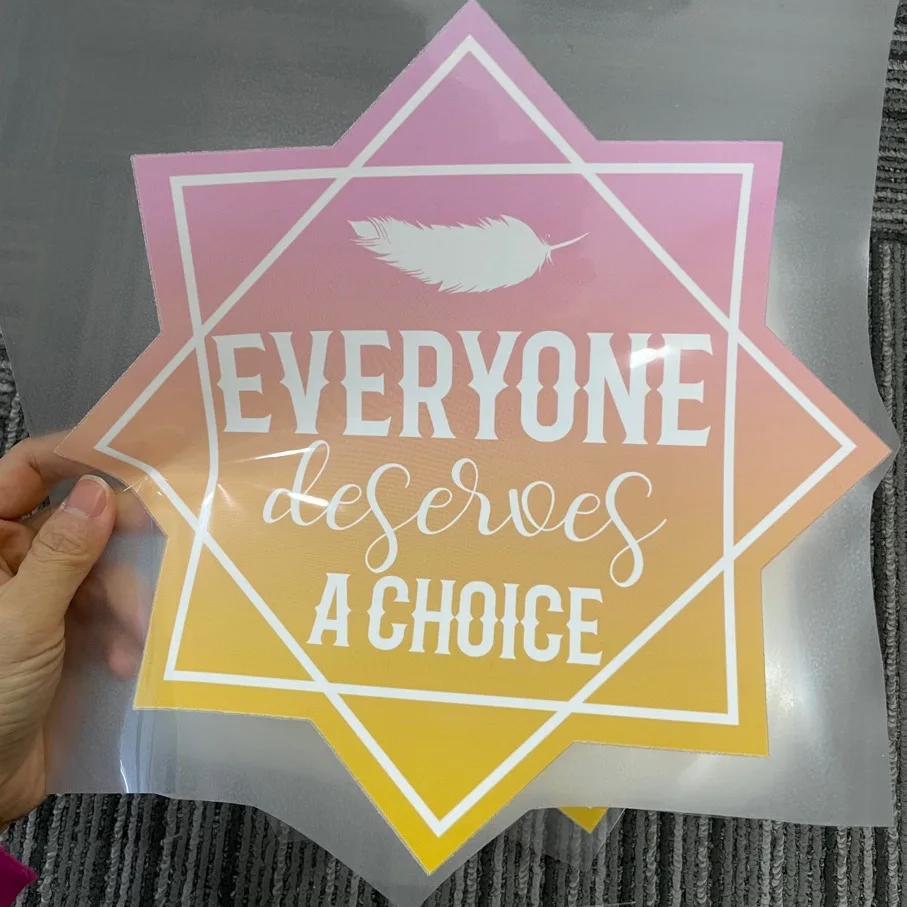 Custom design heat transfer sticker manufacturer silk screen print for t-shirt and cotton bags