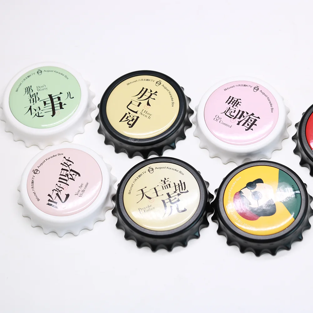 2.28inch, 58mm Bottle Cap Magnet Opener Materials, DIY Badge Button Products