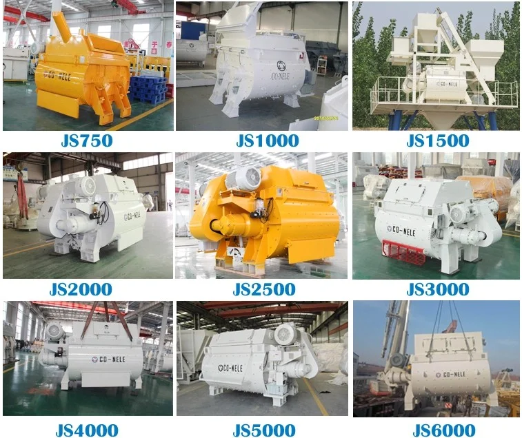 CHS1000 twin shaft concrete mixer with new design