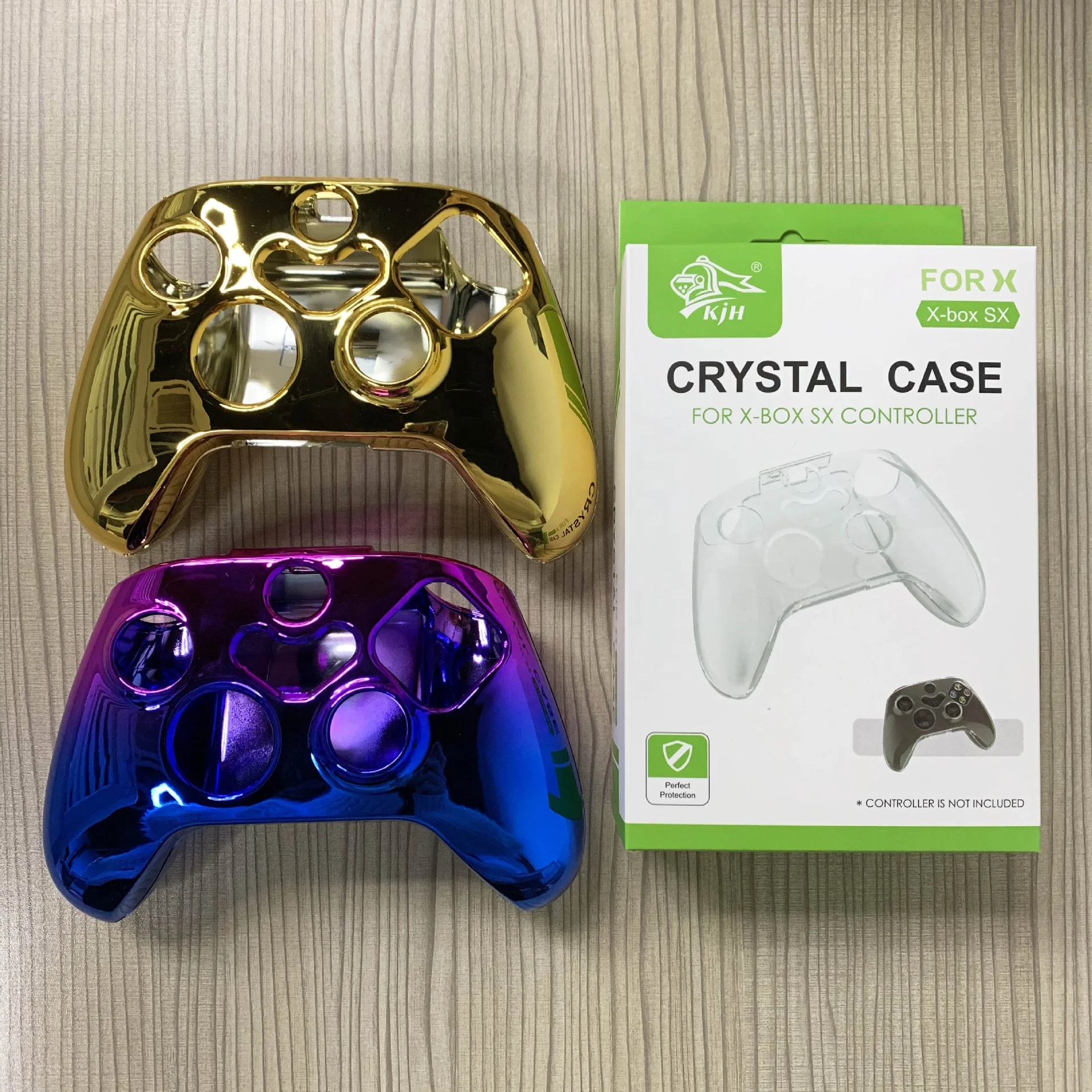 
xbox x Gold chrome Cover xbox s Skin Protective Electroplate Case Controller Gamepad Shell Cover for Xbox x/s Series Joystick 