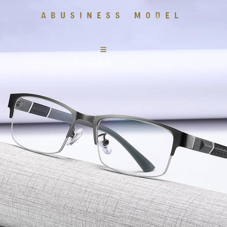 Comfortable Man Metal frame half frame Reading glasses Wholesale USD 1 dollor Reading glasses