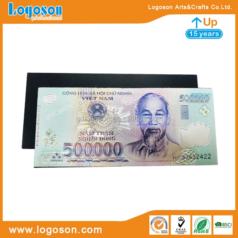 100% Custom Logo 100 US Dollar Bill Money Fridge Magnet Gift Double Sided Magnet Foil Fridge Magnets Souvenir