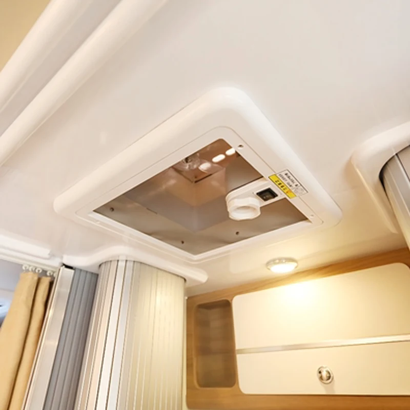 car Window part 12 v 3.6W manual Smoked Exhaust Heat Anti-UV Air Vent cooling ventilation Roof Vent Fan for  Caravan Motorhome