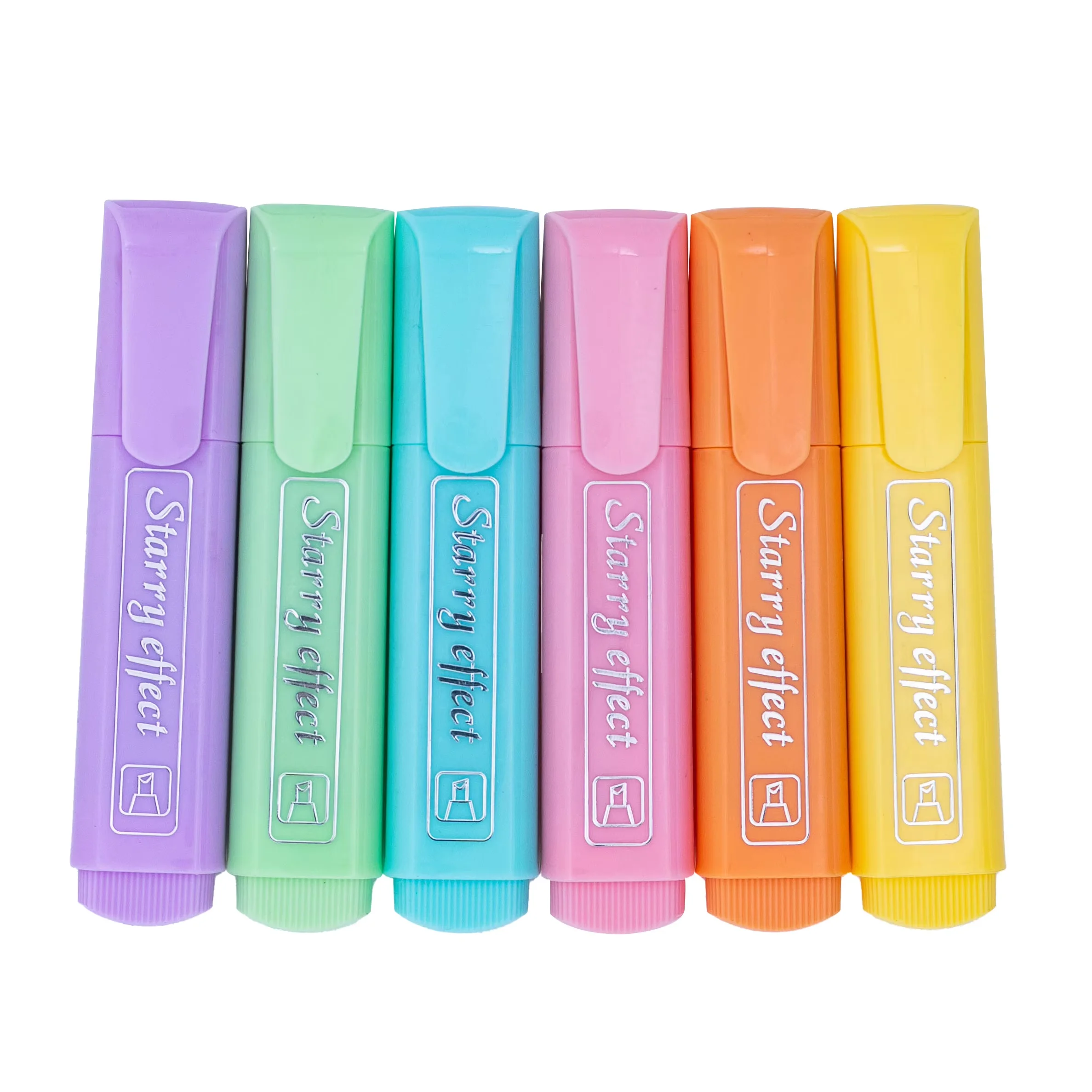 OEM/ODM acceptable supplier pastel colorful highlighters pen normal size highlighter marker 48 pcs set display stand with clip