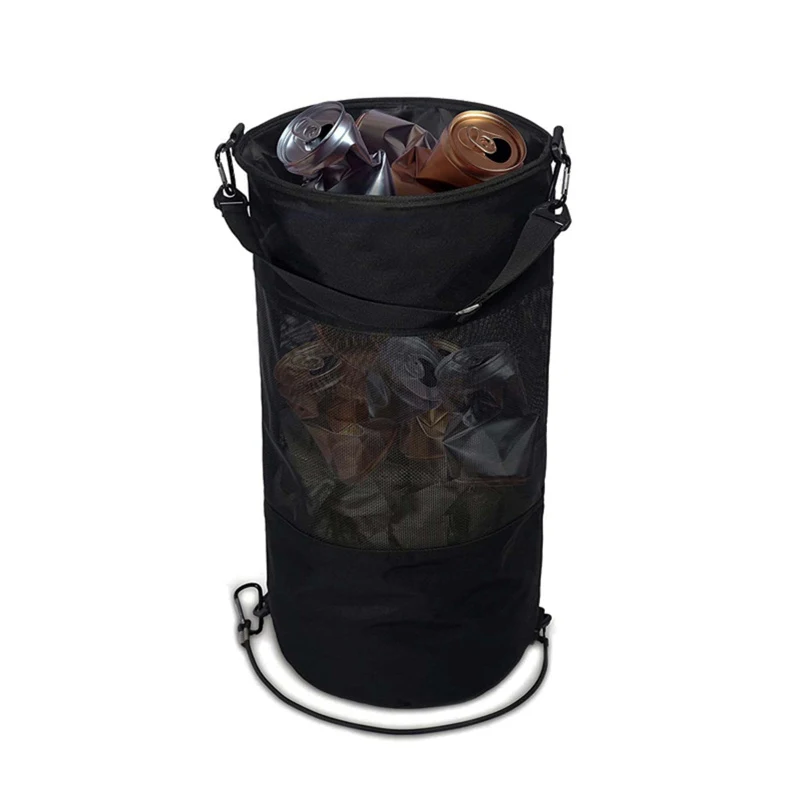 Large Volume Hanging Boat Trash bag Easy to Store Hang it on your boat Trash Bag High Grade Material waterproof nylon mesh Bag