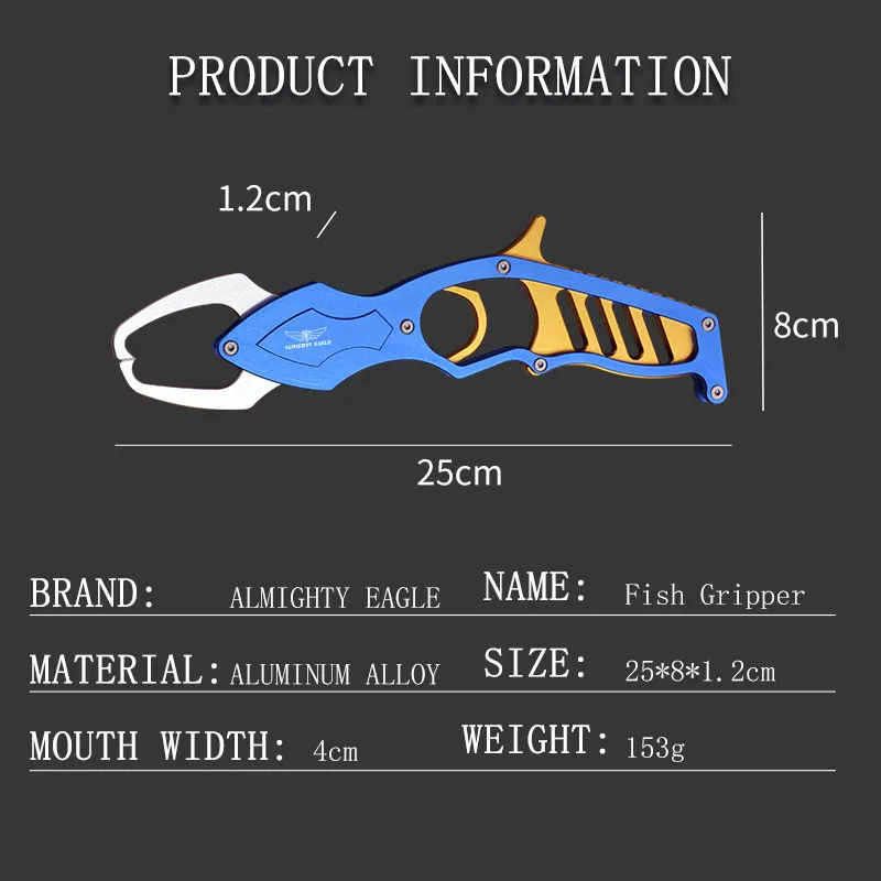 Fishing Tool Fish Grip Holder Aluminum Alloy Fish Lip Grabber Fishing Gripper