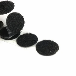 Nylon Self Adhesive Hook and Loop Circle Coin Dots with super stickey Glue