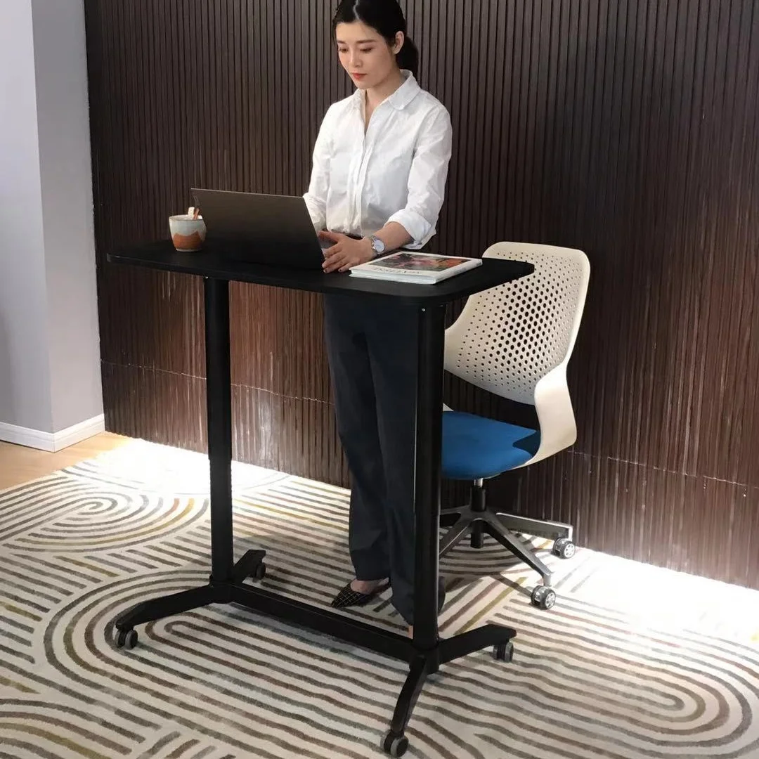 
Two Legs Ergonomic Gas Lift Standing Pneumatic Height Adjustable Office Desk Working Table 