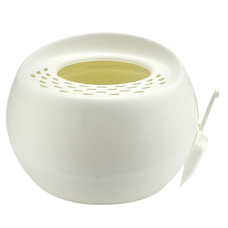Factory direct sales new round top in cat litter box large size anti odor anti sputtering indoor cat litter box