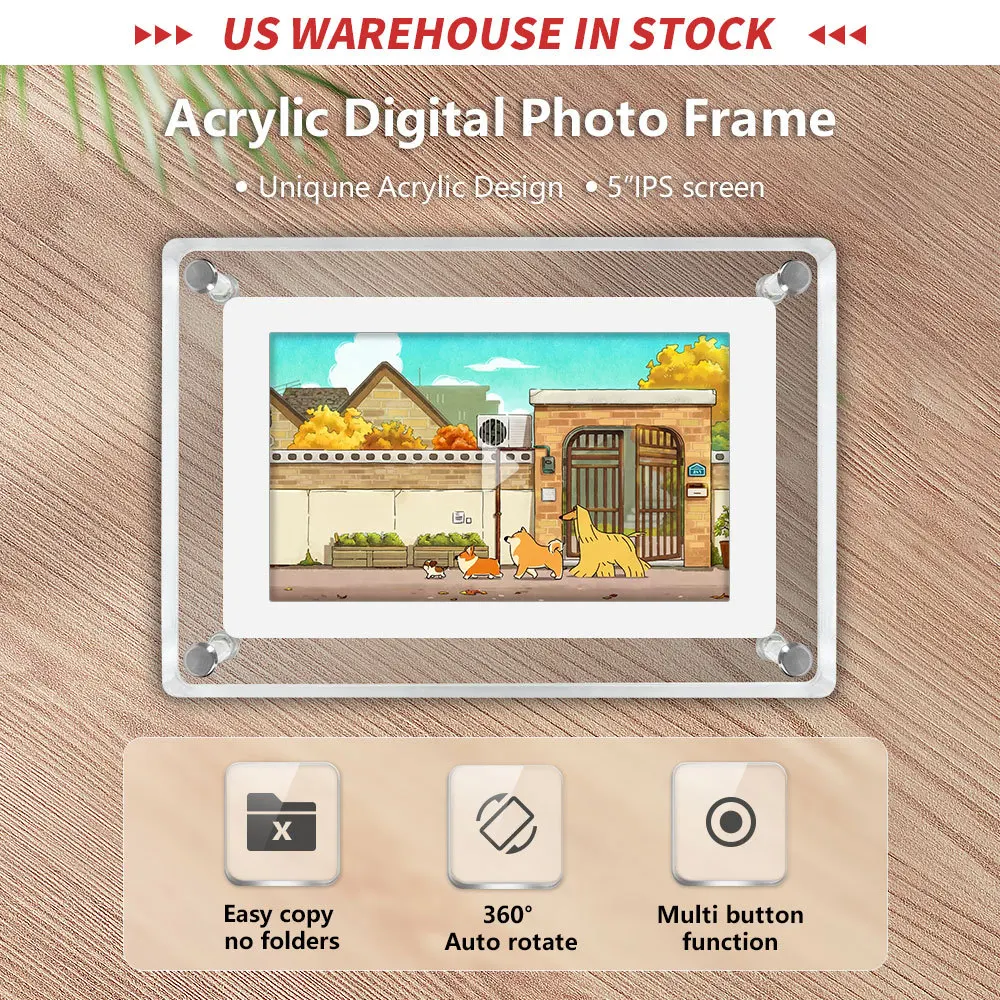 Acrylic Clear Acrylic Picture Frames Magnetic Picture Frames Wholesale WIFI Cloud Digital Cloud Frame Photo LCD Touch Screen Blu