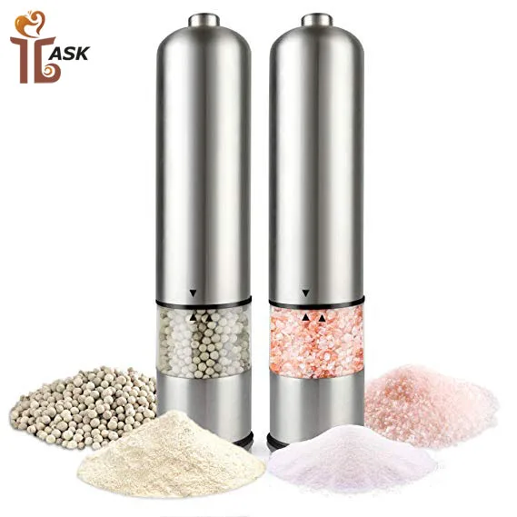 Automatic Electric Salt Pepper Grinder Mill / Stainless Steel Electric Pepper
