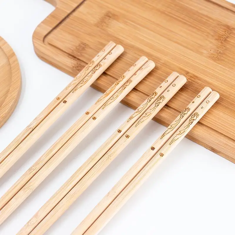 Green bamboo disposable party wholesale, custom chopsticks reusable chopsticks Japanese sushi bamboo chopsticks