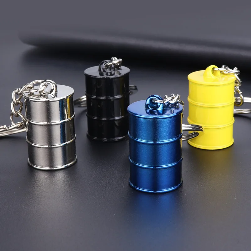 Hot Sale Oil Barrel Keychain Creative Oil Filling Keychain Promotional Gift Keychain