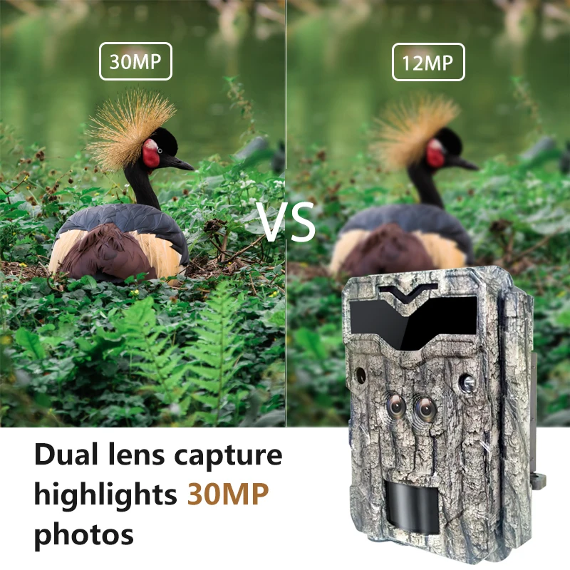 KW698A 2-sensors scouting camera dual-lens 4K game camera easy to navigate simple to use