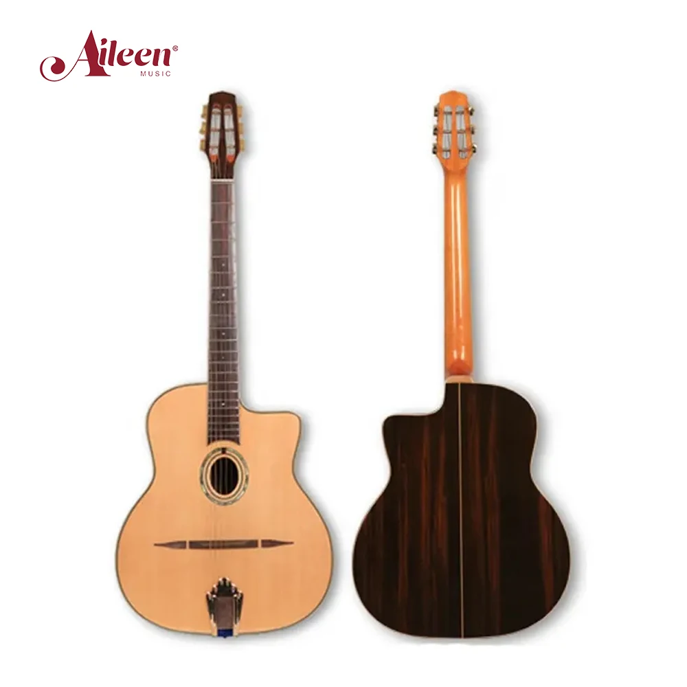 Solid Cedar Top D Hole Oval Hole Gypsy Jazz Guitar (AGJ60A)